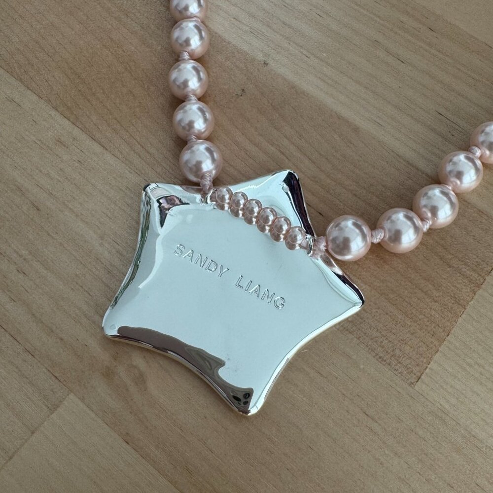 Sandy Liang Gateaux Necklace in Pink - Picture 7 of 7